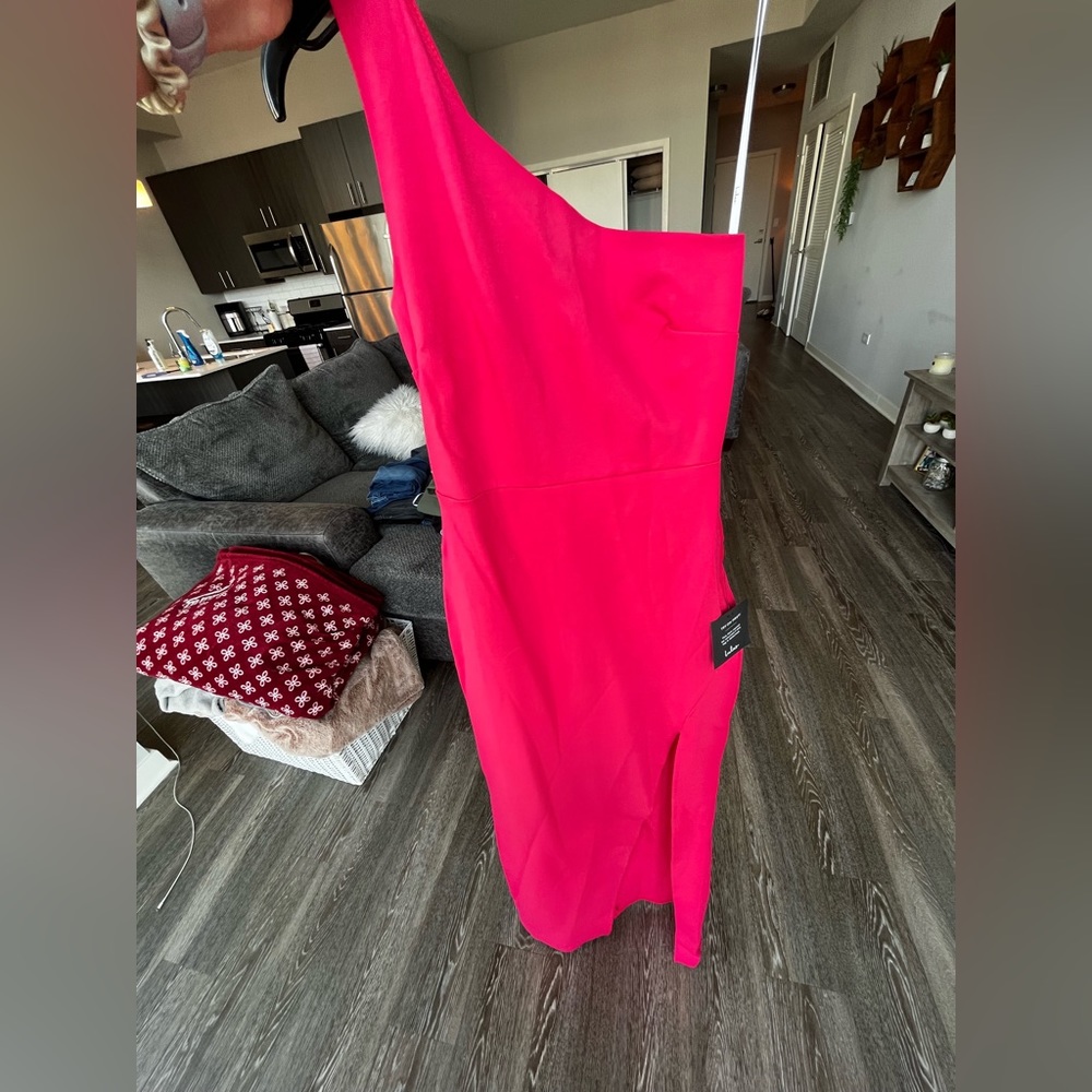Hot pink formal dress